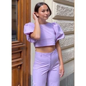 Djerf Avenue Purple Cotton Candy Top, Size S
